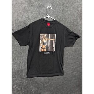 Visual by Van Styles Mens Graphic T-Shirt Black Large Streetwear Photo Tee 2131